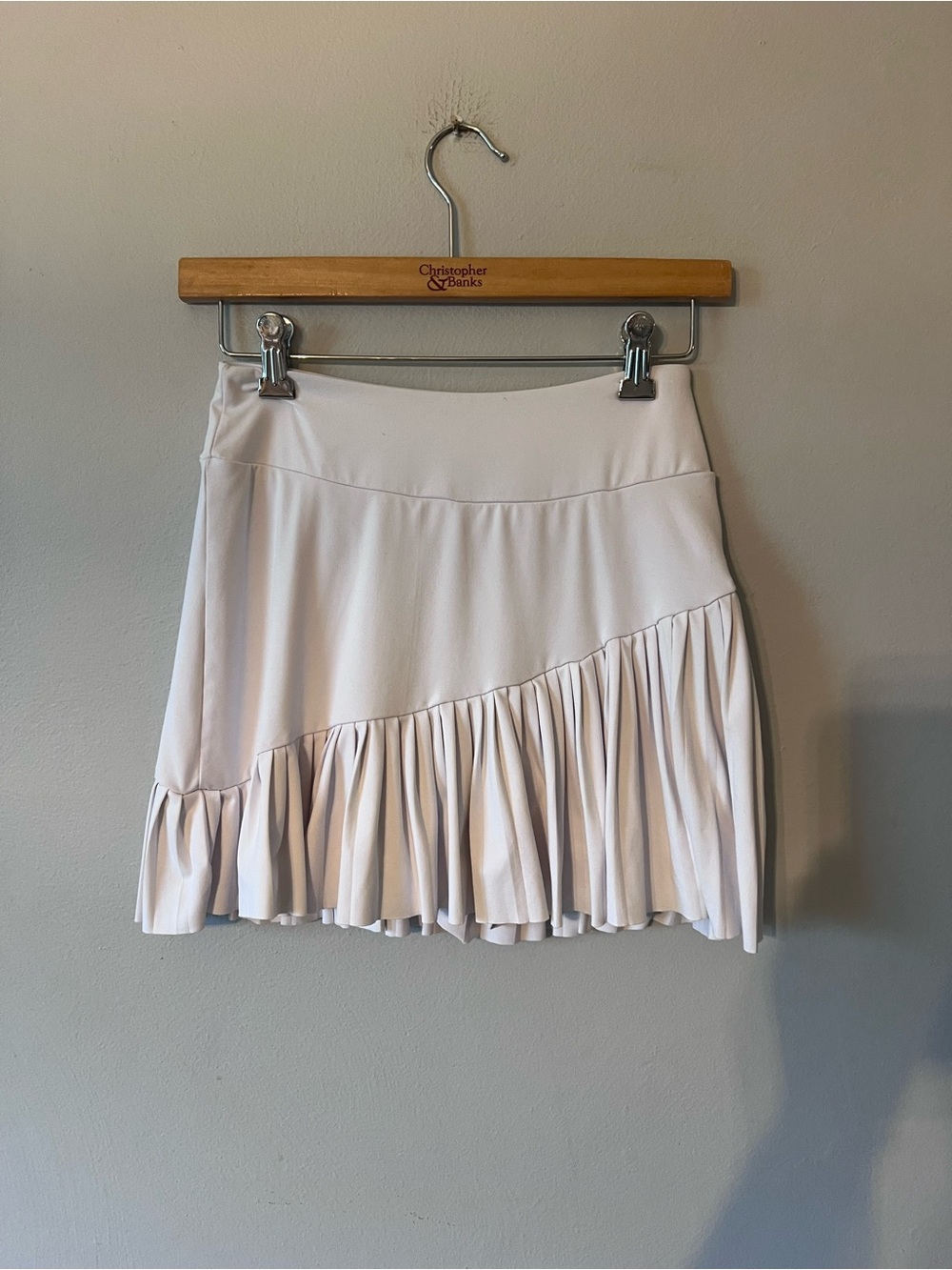 Kyodan White Ruffle Hem Mini Skirt